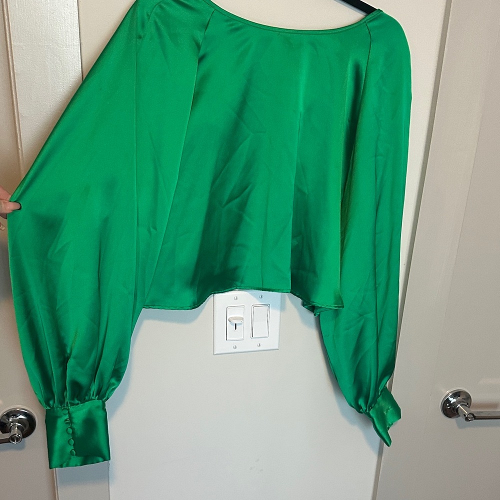 H&M Vibrant Green Blouse